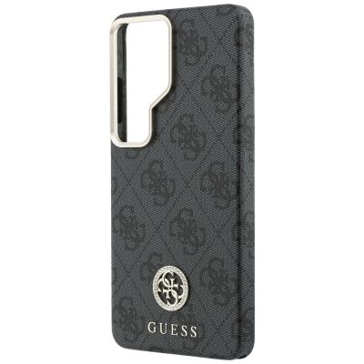6. Guess 4G Rhinestone Round Logo MagSafe Case for Samsung Galaxy S26 Ultra - Black