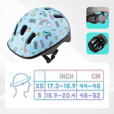 14. Meteor KS06 Rainbow Jr Bike Helmet 17434 size XS 44-48 cm