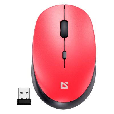 DEFENDER AURIS MB-027 RF SILENT Optical Mouse, Red, 52026