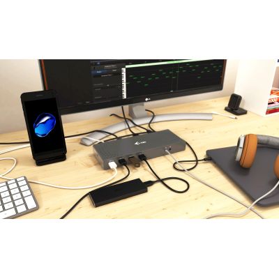 9. i-tec CADUAL4KDOCK Wired Docking Station USB 3.2 Gen 1 (3.1 Gen 1) Type-C Black, Turquoise