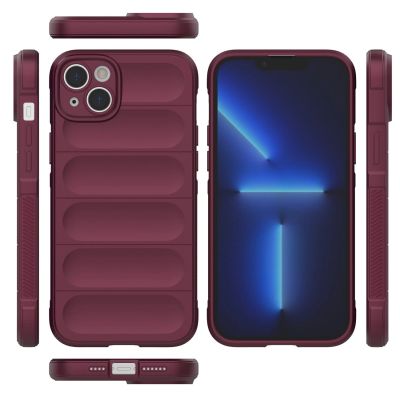 6. Magic Shield Case case for iPhone 14 Plus elastic armored case in burgundy