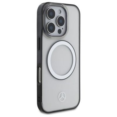 4. Mercedes Printed Logo MagSafe Case for iPhone 16 Pro - Clear