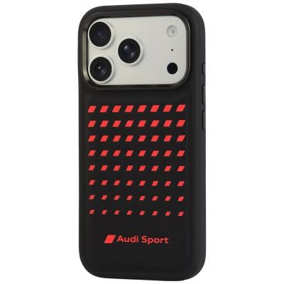 3. Audi Sport Synthetic Leather MagSafe Case for iPhone 18 Pro / 17 Pro - Black