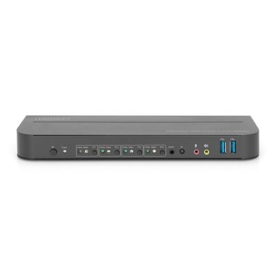23. Digitus KVM Switch, 4-port, 4K 60 Hz, 4 x DP in, 1 x DP/HDMI out
