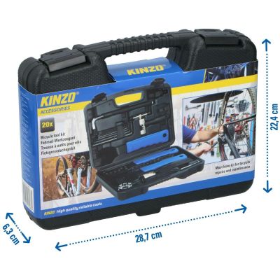 9. KINZO 20-PIECE BIKE REPAIR TOOL KIT