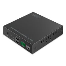 Additional receiver for DS-55348, HDMI 4K/60Hz fiber optic extender with KVM USB 1.1 over IP 1G or up to 40km/300m/IP 1G