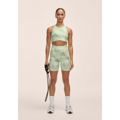 Casall Women's High Waist Bike Shorts Leggings Green