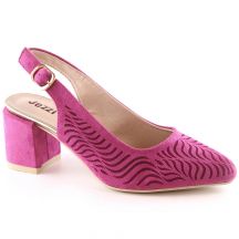 Suede heel sandals Jezzi W RMR2263-4 fuchsia