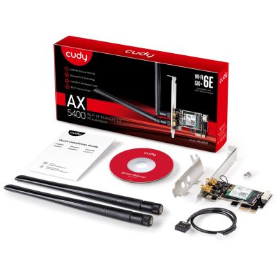 3. CUDY WE3000 AX5400 Wi-Fi 6 + BT 5.2 Intel AX210 PCIe Network Card