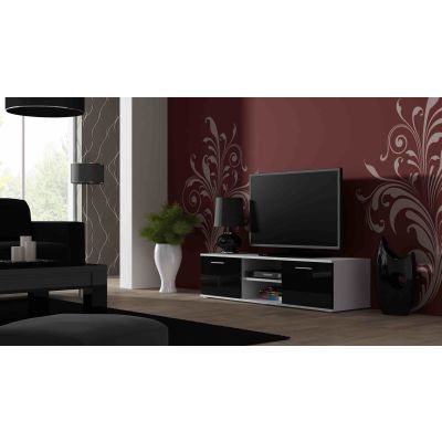 TV cabinet SOHO 140 white/black gloss