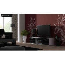 TV cabinet SOHO 140 white/black gloss