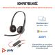 14. Poly Blackwire 3220 Stereo USB-C Headset +USB-C/A Adapter