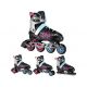 NH18190A 4-in-1 BRAVE PINK ROLLER SKATES SIZE S (29-33) WITH NILS EXTREME HOCKEY BOARD