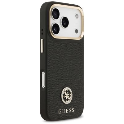 4. Guess Grained Strass Logo MagSafe case for iPhone 17 Pro - black