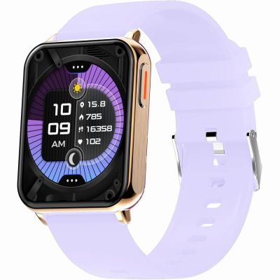 5. Smartwatch Gravity Rose Gold Purple 2 Straps GT17-3