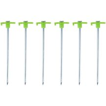 TENT PEGS 19CM SET 6 PCS METAL PLASTIC CAMP ACTIVE