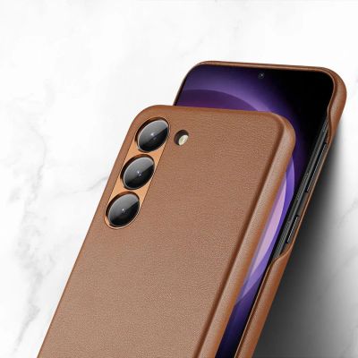 6. Dux Ducis Grit case for Samsung Galaxy S23+ elegant case made of artificial leather brown