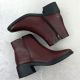 4. Women's insulated ankle boots with a block heel, burgundy Sergio Leone BT25239
