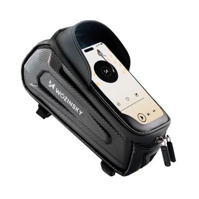 14. Wozinsky bicycle bag for the frame, armored, with a phone pocket, 1.7 l - black