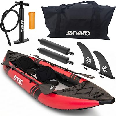 59. 2-PERSON KAYAK SET 385x96x42CM LAMINATED PVC 200KG ENERO