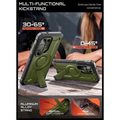 6. Supcase Unicorn Beetle Pro Mag MagSafe 2-Set Case for Samsung Galaxy S26 Ultra - Green and Black