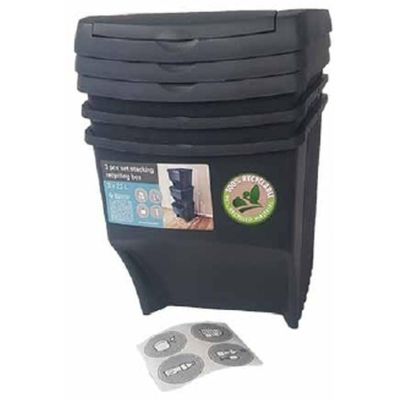 5. GARBAGE BINS 22 L SET 3 PCS ANTHRACITE