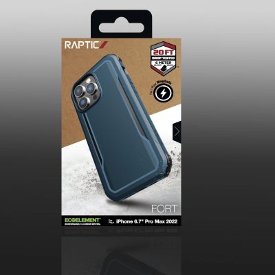 5. Raptic X-Doria Fort Case iPhone 14 Pro Max with MagSafe armored blue cover