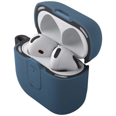 2. Uniq Clyde Lock Case for AirPods 4 - Blue
