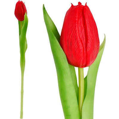 17. RED TULIP 31CM LIFE-LIKE SPRING DECORATION