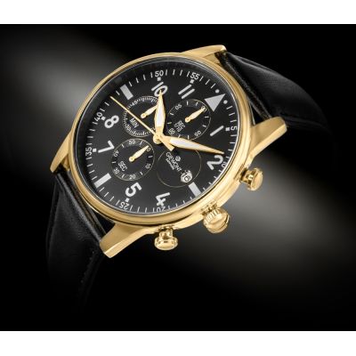 2. Men's Watch Giewont Chronograph Sapphire Black and Gold GW5630-A4
