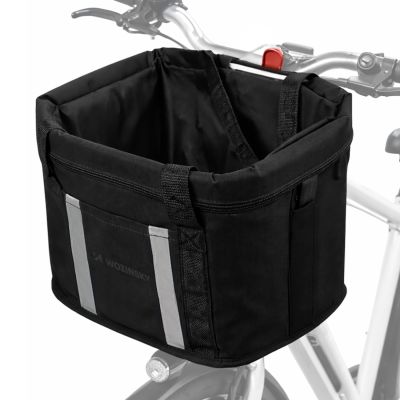 Wozinsky fabric bicycle basket large - black