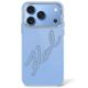 Karl Lagerfeld IML Big Signature Resin Metal Frame Case for iPhone 17 Pro Max / 18 Pro Max - Blue