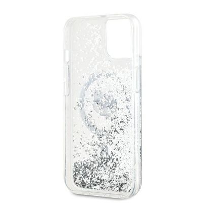 7. Karl Lagerfeld Liquid Glitter Choupette Head MagSafe case for iPhone 15 / 14 / 13 - transparent