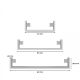 3. Set of 3 hanging shelves MOBI 3P 80x20xH14 white