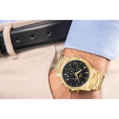4. Men's Watch Giewont Chronograph Sapphire Gold Black GW9460-B4