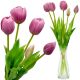 8. BOUQUET OF 5 PURPLE TULIPS 39 CM LIFE-LIKE SPRING DECORATION