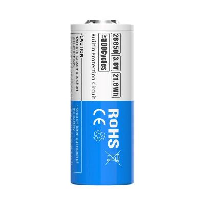 2. XTAR BATTERY 26650 3.6V LI-ION 6000 MAH WITH PROTECTION 26650-6000