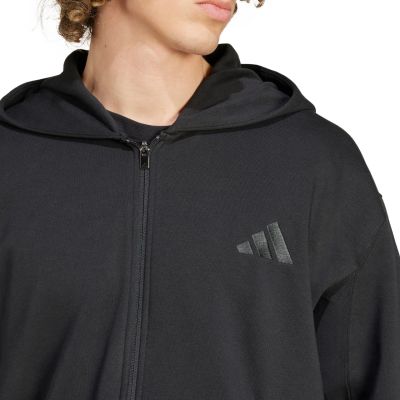5. Men's adidas All Szn Fleece Full-Zip Hoodie Black IX1249