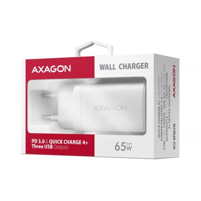 9. Axagon ACU-DPQ65W Mobile Device Charger Universal White AC Fast Charging Internal