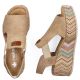 5. Women's beige wedge sandals Rieker 69472-60
