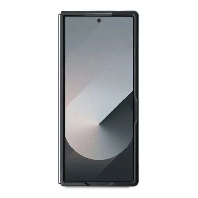 4. Mercedes Leather Wood Imitation MagSafe Case for Samsung Galaxy Z Fold 6 - Black