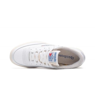 Men’s Reebok Club C 85 Vintage Cloud White Chalk Sports Shoes – White Leather Sneakers (100007875)