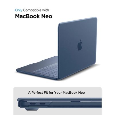 6. Spigen AirSkin Case for MacBook Neo 13" 2026 - Matte Navy Blue
