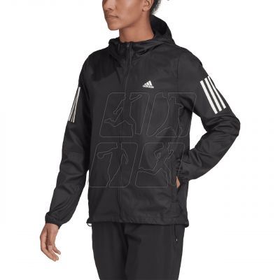 4. Adidas Own the Run Hooded Running Windbreaker W H59271 jacket