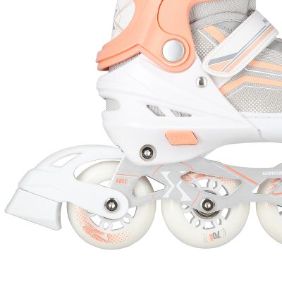 6. NILS Extreme NH18190 2in1 roller skates, white and pink, size L (39-43), with replaceable HOCKEY blade