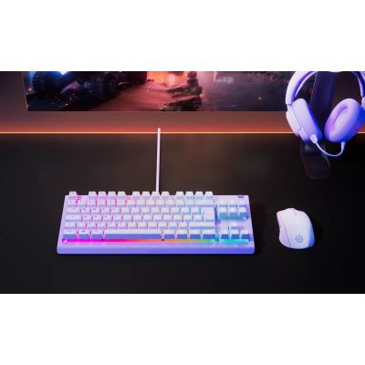 4. SteelSeries Apex 3 TKL US Keyboard, Lavender