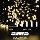 4. CHRISTMAS TREE LIGHTS BATTERY-OPERATED LIGHT CHAIN 192 LED TIMER WARM WHITE