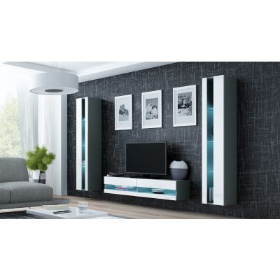 3. TV cabinet VIGO NEW '140' 30/140/40 gray/white