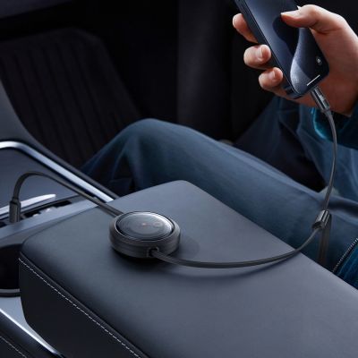 10. Baseus Free2Draw CB000084 retractable USB-C - Lightning / USB-C / micro USB cable 100W 1.1m - black