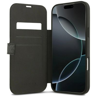6. Guess Book 4G Metal Logo Case for iPhone 18 Pro Max / 17 Pro Max - Black